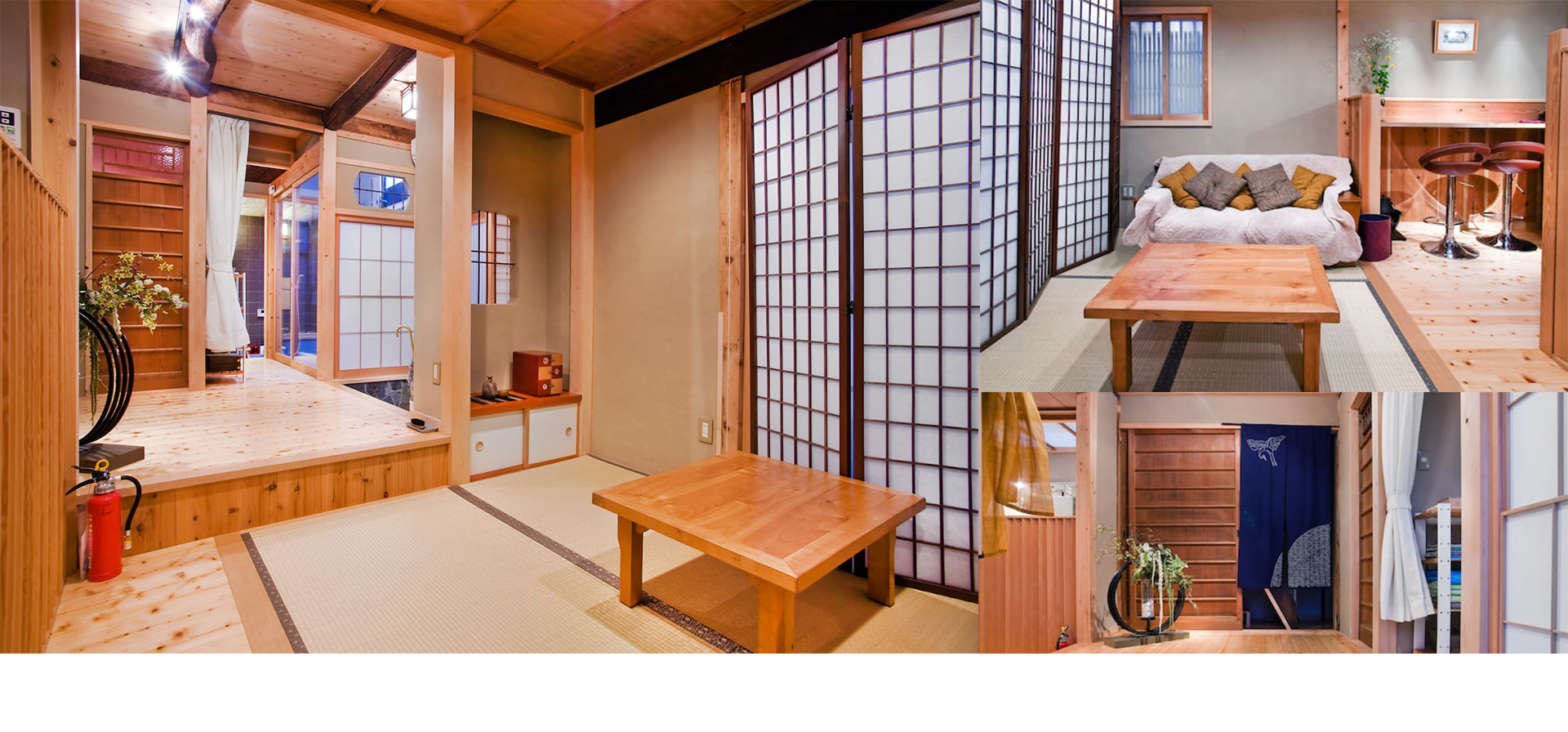 京都の町家旅館「天の川」室内光景